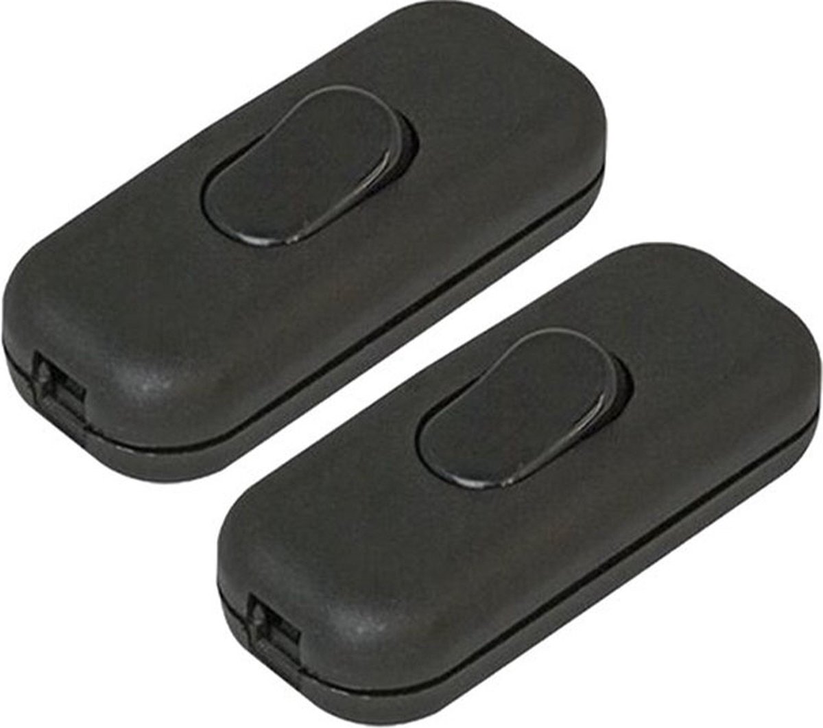 Orbit Electronic Snoerschakelaar - Aan of Uit - 6x2,5x2cm - 250V/2A - Zwart - Per 2 stuk(s)
