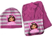 Gabby's poppenhuis Set muts, sjaal en handschoenen, Pink - ONE SIZE 3-6 jr - Acryl / Elastaan