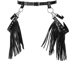Heup harnas met kwastjes - Feest - BDSM - Outfit - Zwart