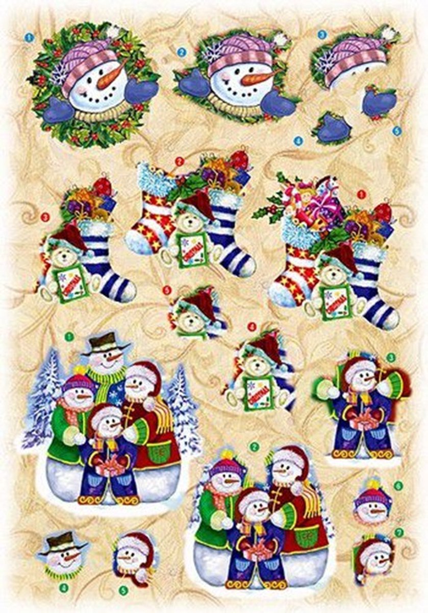 Joy Glitter Decoupage kerst nr.2 - Knutselprojecten & kerstkaarten