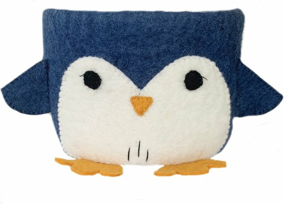 BeYoona Zuidpool - Mandje - Pinguin - Vilt zuivere wol - Handgemaakt