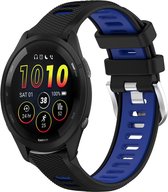 Siliconen bandje - geschikt voor Xiaomi Mi Watch / Watch S1 / Watch S1 Pro - zwart-blauw