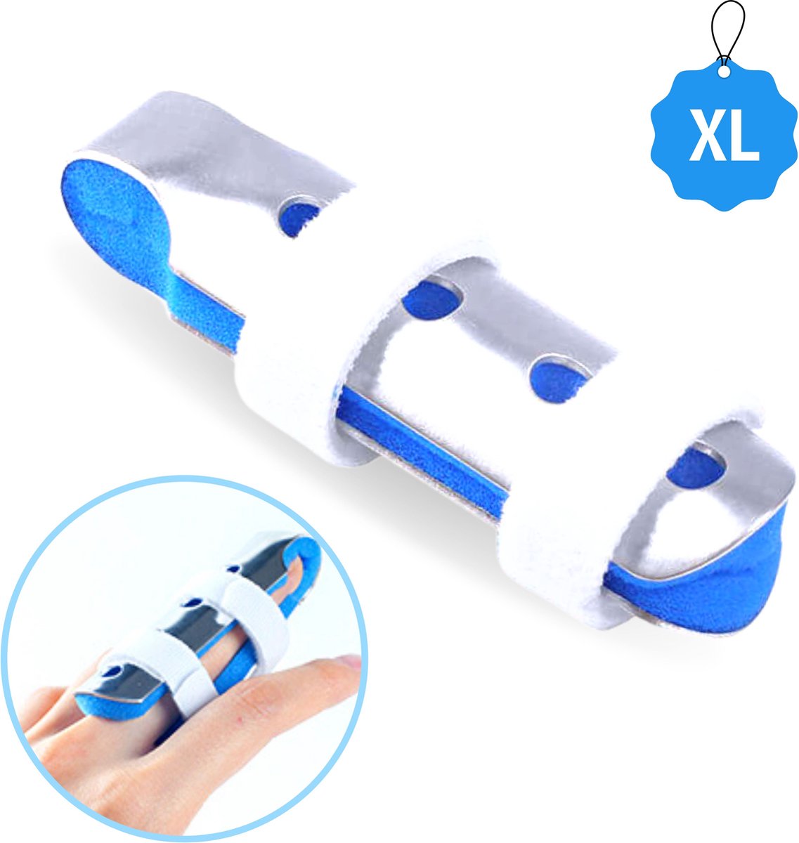 KANGKA Vingerbrace - Verstelbaar Vingerspalk maat XL (9 cm) - Finger spalk - Ondersteuning voor de vingers - Triggervinger - Brace voor gebroken vingers