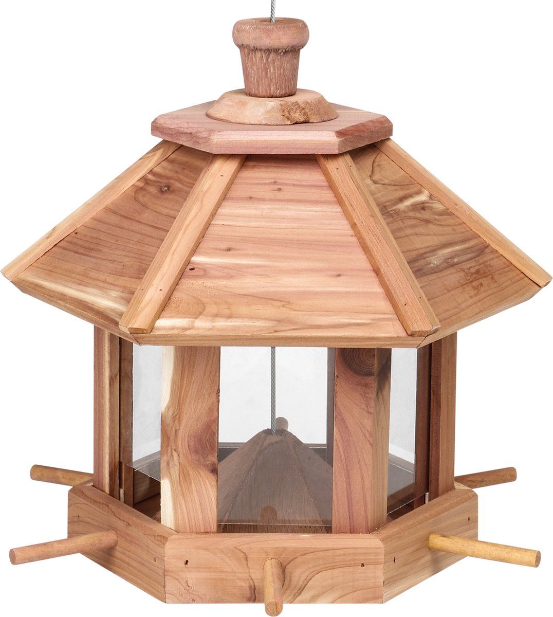 Voedersilo - 26 cm - cederhout - vogelhuisje - voederhuisje - Vogelnestje voor tuinvogeltjes