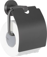 Ced'or RVS-304 toiletrolhouder met klep Gunmetal / Verouderd ijzer met PVD coating