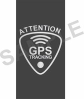 5 stuks witte GPS Tracking Sticker voor fiets, brommer etc. wit zilver look
