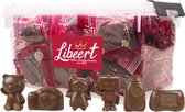 Libeert chocolade van Sinterklaas - holle figuren - melkchocolade - 40 stuks in herbruikbare bokaal - 600g