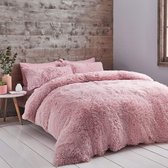 Snoezig eenpersoons dekbedset, roze (blush) 135 x 200 cm