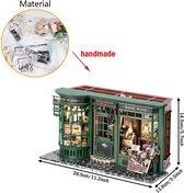 Magic Shop Poppenhuis met stofkap, doe-het-zelf miniatuur poppenhuismeubelset, schaal 1:24, creatief cadeau voor kinderen, tiener, verjaardagscadeau