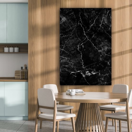 Tableau sur toile Marbre - Céramique - Ligne - 90x140 cm - Décoration murale