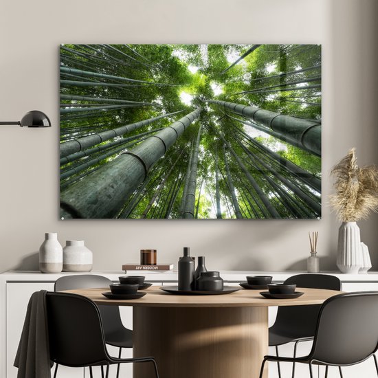 MuchoWow® Peinture sur Verre - Sommet de la Forêt - 90x60 cm - Peintures sur Verre Acrylique - Photo sur Glas