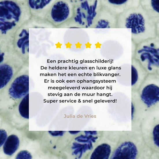 Peinture sur verre - Cellules bleues sous le microscope - 80x60 cm - Peintures sur Verre Peintures - Photo sur Glas