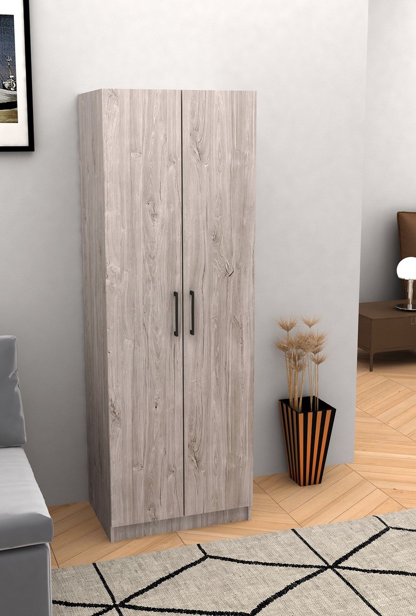Belfurn - Linnenkast 2 deuren 60cm EDEN new grey oak