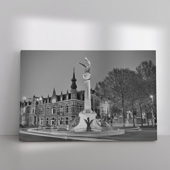 Den Bosch aan de muur - Canvas schilderij van De Draak in Den Bosch afmeting 40 x 30 cm - Canvas doeken - Canvas schilderijen woonkamer - Wanddecoratie woonkamer - Muurdecoratie woonkamer - de Bossche draak