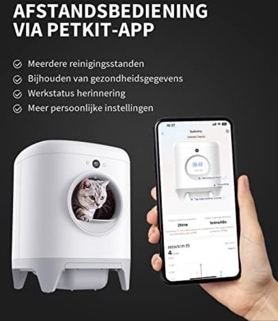 Dierboel zelfreinigende kattenbak met app kopen? Bestel snel