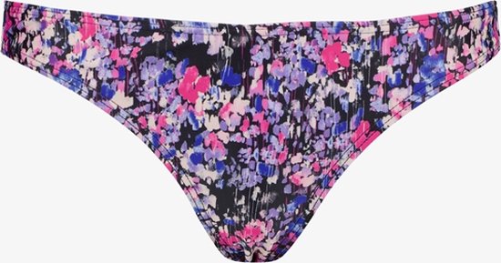 Osaga dames bikinibroekje met bloemenprint - Paars - Maat XL