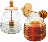 Honingpotje met druppelaar, transparant, origineel, transparant