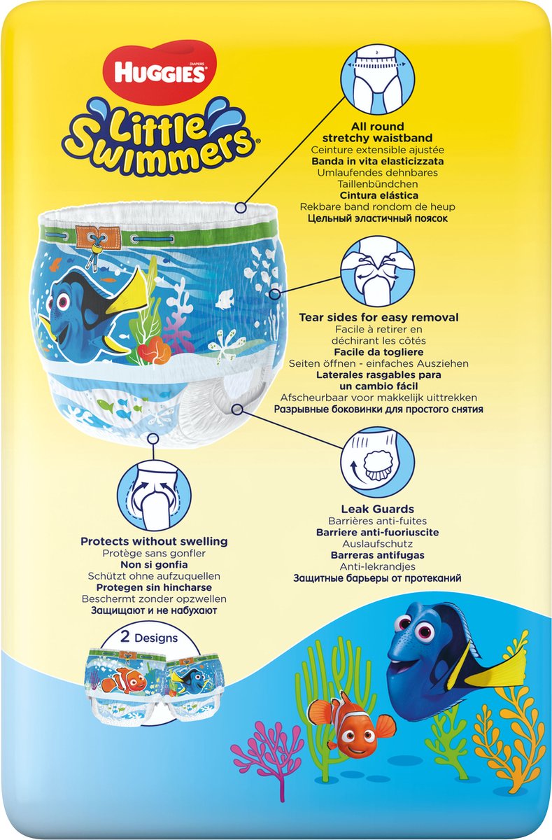Huggies Little Swimmers - Culottes de bain - Taille 5/6 x3 pièces