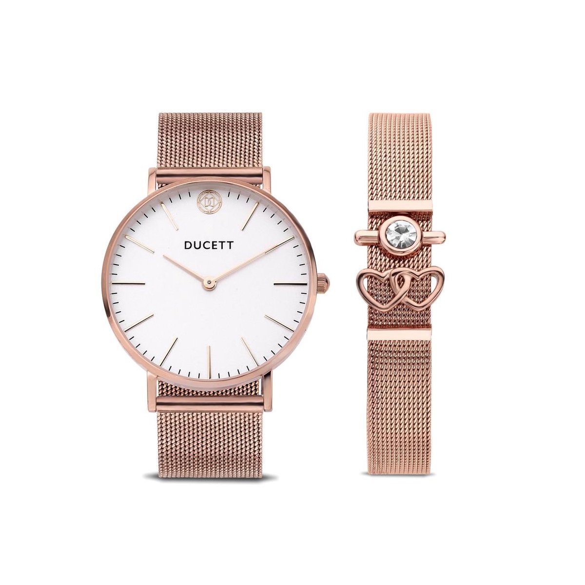 Rosé goud mesh + Mesh armband rosé goud
