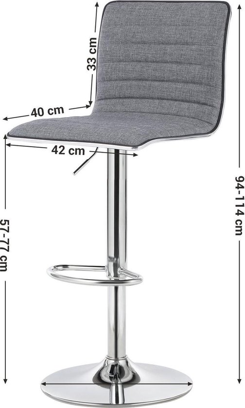 WOLTU Barkrukken - Barstoelen - Set van 2 - Fluweel - Zwart