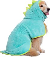 Lexium Hondenbadjas - Maat M - Blauw - Badjas Voor Honden - Honden Badjas