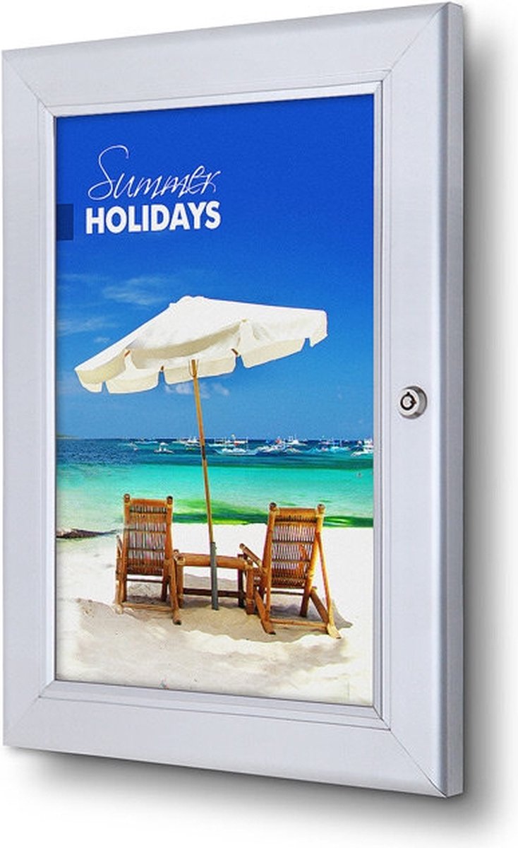Syna Vergrendelbare Poster Case Economy A4 - Syna SCPA4 Zilver