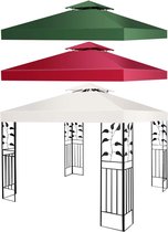 3 x 3 m paviljoendak, vervangend dak voor paviljoen, dakovertrek, waterafstotend, dubbel dak, paviljoen, meerdere kleuren, beige