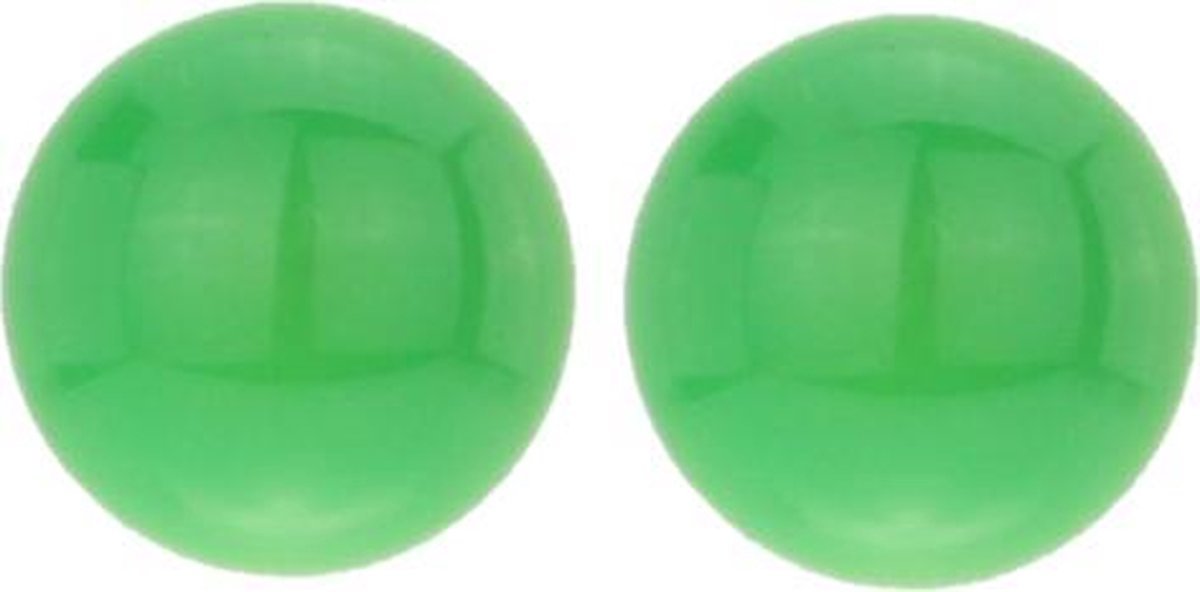 Behave - Oorknop Dames - Groen - Basic Oorbel - Diameter 2.0 cm