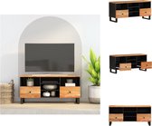 vidaXL TV-meubel - Massief acaciahout - 100 x 33 x 46 cm - Opbergruimte en uitstalfunctie - Kast