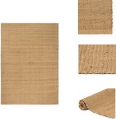 vidaXL Vloerkleed - Jute - 160 x 230 cm - Natuurlijke donkere jutetint - Vloerkleed