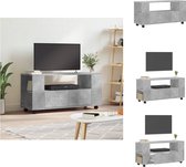 vidaXL TV-meubel Betongrijs - 102 x 34.5 x 43 cm - Trendy en praktisch - Kast