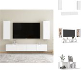 vidaXL TV-meubel - Trendy - Televisiekast - 80 x 30 x 30 cm - Wit - Kast