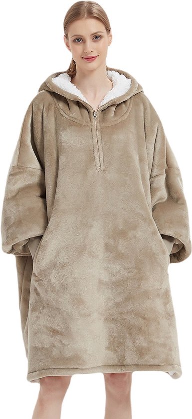 Q- Living Fleece Blanket With Sleeves 1340 grammes Huggle