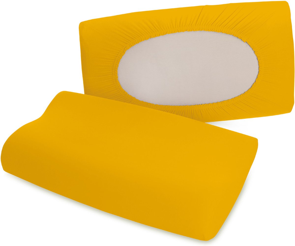 Schlafgut Pure flexible Kussensloop S-XL 196 Yellow Deep