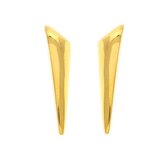 Behave Dames oorbellen staafjes goud-kleur 3cm