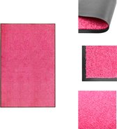 vidaXL Deurmat - Binnen- en buitenmat - 180 x 20 cm - Roze - Anti-slip PVC - Deurmat