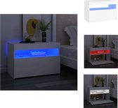 vidaXL Slaapkaastje LED-verlichting - 60 x 35 x 40 cm - RGB - Wit - Kast