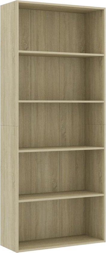 Boekenkast Jones Big - Sonoma eiken met hoogglans wit