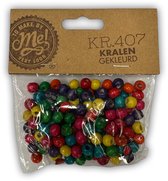 Kralen Gekleurd - Rond - Diverse Kleuren - Hout - Ketting - Armband