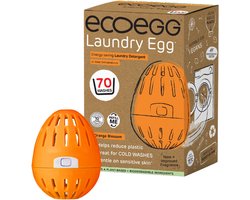 EcoEgg Was ei – Oranjebloesem - Wasparels – Navulbaar – Geschikt voor de gevoelige huid – Dermatologisch getest - 70 wasbeurten - Oranje