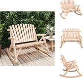 vidaXL Schommelbank - Schommelbanken - Bank - Tuinschommelbank - Schommelbank 2-zits 123x96x102 cm massief vurenhout