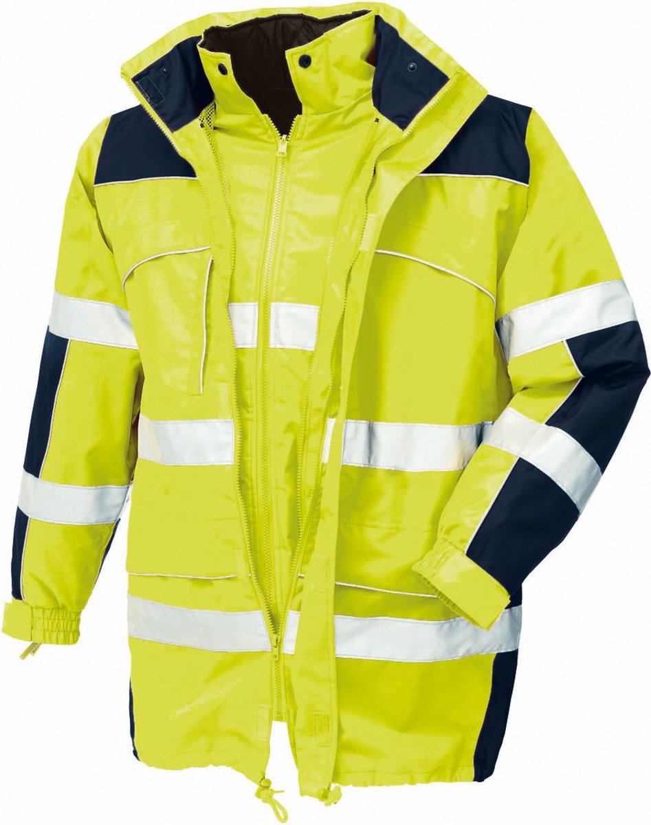 teXXor Warn-Wetterschutzparka Toronto Leuchtgelb/Navy-2XL