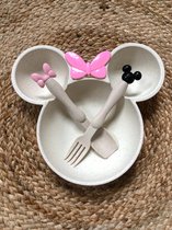 Minnie Mouse - Disney - Eetset - Eetbord - Kind - Peuter - Baby - Bestek - Geschenk - Babyvoeding - Kom - Lepel - Vork