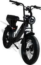 Bol.com Kadrabikes V4 Midnight Black - Elektrische Fatbikes - Elektrische Fiets - 250 Watt - Ebike - Dubbel Geveerd aanbieding