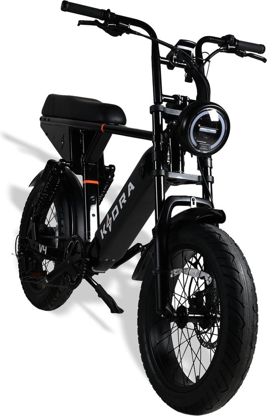 Kadrabikes V4 Midnight Black - Elektrische Fatbikes - Elektrische Fiets - 250 Watt - Ebike - Dubbel Geveerd