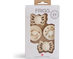 Frigg - baby's first pacifier pack fopspenen - set van 4 - cream night