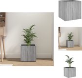 vidaXL Plantenbak - Grijs Sonoma Eiken - 40 x 40 x 40 cm - Stevig bewerkt hout - Bloempot