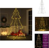vidaXL Kerstkegelboom - LED Verlichting - 240 LEDs - 8 Lichteffecten - 118 x 180 cm - Warmwit - Decoratieve kerstboom