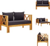 vidaXL Houten Bankje - Tuinmeubelen - 122 x 66 x 68.5cm - Uitschuifbaar - Tuinbank