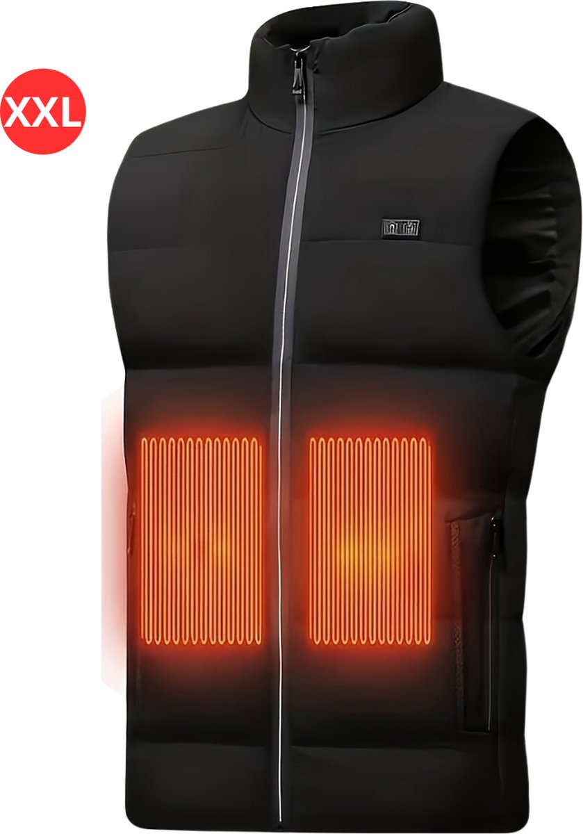 Livano Verwarmde Bodywarmer Oplaadbaar Elektrische Bodywarmer Heated Vest Jas Heren Zwart